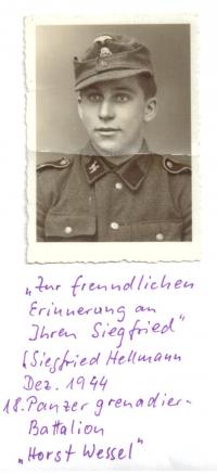 Siegfried Hellmann mit Widmung im Dez. 1944